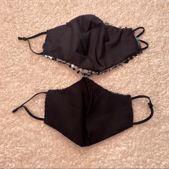 Purple and Silver Sequin Masks Lot of 2. - Picture 5 of 8